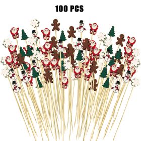 One Hundred  Pieces Christmas Cocktail Picks