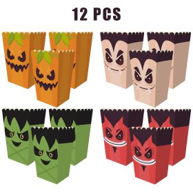 12Pcs Halloween Popcorn Box