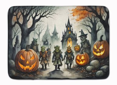 Orcs Spooky Halloween Memory Foam Kitchen Mat Machine Washable Anti-Fatigue Mat Cushion Comfort Bath Mat or Kitchen Rug