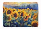 Sunflowers in Watercolor Memory Foam Kitchen Mat Machine Washable Anti-Fatigue Mat Cushion Comfort Bath Mat or Kitchen Rug