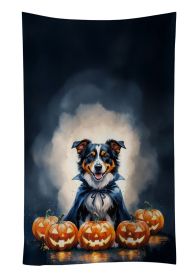 Australian Shepherd Puppy Halloween Kitchen Towel Dish Cloths Guest Hand Towel Decorative Bathroom Towel for Face,Tea, Dishcloth, Kitchen and Bath
