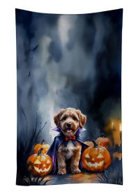 Chocolate Labradoodle Puppy Halloween Kitchen Towel Dish Cloths Guest Hand Towel Decorative Bathroom Towel for Face,Tea, Dishcloth, Kitchen and Bath