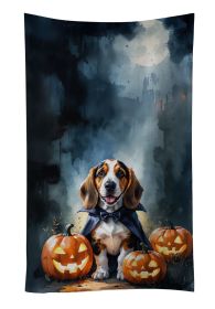 Basset Hound Puppy Halloween Kitchen Towel Dish Cloths Guest Hand Towel Decorative Bathroom Towel for Face,Tea, Dishcloth, Kitchen and Bath