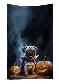 Pug Puppy Halloween Kitchen Towel Dish Cloths Guest Hand Towel Decorative Bathroom Towel for Face,Tea, Dishcloth, Kitchen and Bath