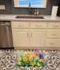 Daffodils in Watercolor Memory Foam Kitchen Mat Machine Washable Anti-Fatigue Mat Cushion Comfort Bath Mat or Kitchen Rug