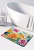 Chrysanthemums in Watercolor Memory Foam Kitchen Mat Machine Washable Anti-Fatigue Mat Cushion Comfort Bath Mat or Kitchen Rug
