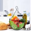 Set of 3,Wall-Mounted Hanging Metal Fruit Vegetable Baskets Hanging Produce Bins for Flowers, Decorations,Veggies,Decorations and More, Black
