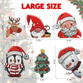 Christmas Window Clings 242Pcs Double Sided Christmas Window Stickers Reusable 9 Sheets Snowflake Santa Snowman Window Clings Decals For Xmas Hom (Option: W13790535)