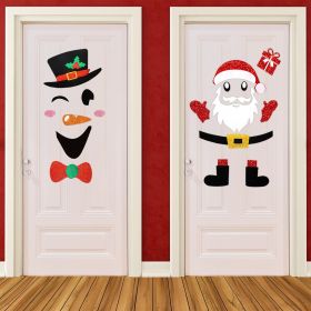 2PCS Christmas Felt Door Stickers Decoration (Option: W13254280)