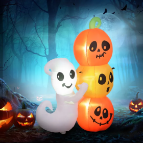 Inflatable Halloween Decoration (Color: Orange and White)
