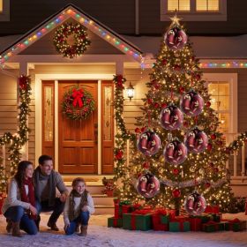 6PCS Set Christmas Glass Ball Ornaments Hanging Decorations For Holiday Tree Parties Ornaments FBA Shipment (Option: Default title)