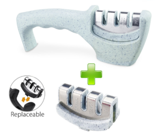 Sharpening Kitchen Tool Diamond Tungsten Steel Sharpening Stone (Color: Marble Set)