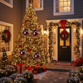 4PCS Set Christmas Glass Ball Ornaments Hanging Tree Decorations Shiny Holiday Party Decor Xmas Tree Decorations FBA Shipment (Option: Default title)