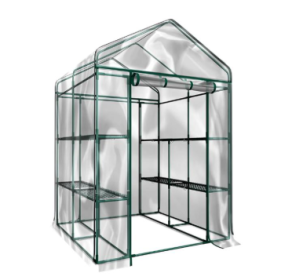 Outdoor And Indoor Small Greenhouses, Portable Greenhouses, Multi-layer Plant-growing Racks With Polyethylene Covers (Option: 56CL)