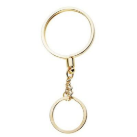 Holiday Creative Metal Coin Keychain (Option: Gold)