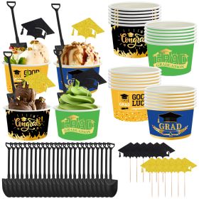 24Pcs Graduation Party Ice Cream Cups (Option: W13554320)