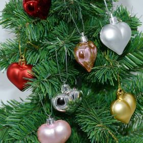 12PCS Christmas Heart Pendants (Option: W13254258)