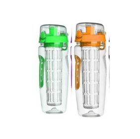 32Oz Fruit Infusing Infuser Water Bottle Water Fruit Bottle BPA Free Plastic Sport Fruit Infuser Water Bottles With Infuser Juice Shaker Drink Bo (Option: Set1)