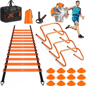 Agile Stair Speed Training Set - Adjustable Fitness Stairs, Suitable For Foot Movements, Coordination And Agility Training (Option: Orange)