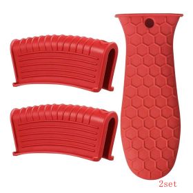 1 Set Of 3pcs,Silicone Hot Handle Holder, Heat Resistant Potholder Cookware Handle Cast Iron Skillets Handles Grip Covers For Cast Iron Skillet (Option: 2Set)