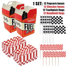 48 Pcs Race Car Theme Party Supplies Decorations Set (Option: W13477502)