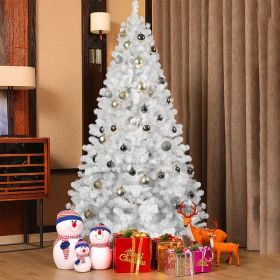 5ft Unlit White Halloween Christmas Tree With 498 Branch Tips For Holiday Decoration (Option: White)