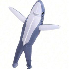 Perfect Valentine Gift, Shark Inflatable Costume, Adult Blow Up Halloween Party Outfit, Funny Group Cosplay For Birthday And Sporting Events (Option: IF Shark grey big)