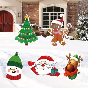 Christmas Garden Sign Set, As Shown In The Picture, 5 Pieces (Option: W13254263)