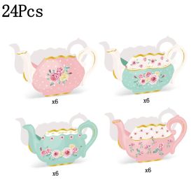 24 Pcs Flower Tea Party Gift Box (Option: W13477509)