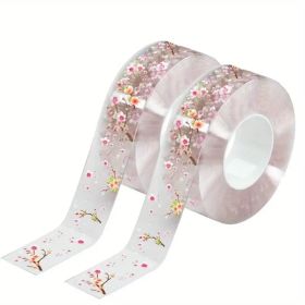 Decorative Waterproof Gap Sealant – Floral Design Self-Adhesive Tape for Sink Edges & Countertops (2 Rolls, Easy Installation) (Color: 2rolls Tape (Len)