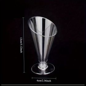 Pack Of 30 Reusable Food-grade Polystyrene Salad Cups, Slanted Design, Suitable For Weddings, Parties, Ice Cream, Fruit, Jelly, And Sandwich Plat (Option: 30PCS)