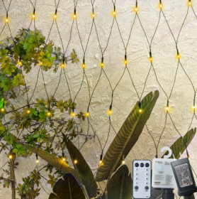 3X2-meter 360-degree LED Net Light Christmas Light For Indoor And Outdoor Decoration. Prohibited From Being Sold On The TEMU Platform (Option: yellow)