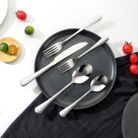 30-Piece Silverware Set Stainless Steel Cutlery Flatware Utensil Kitchen For 6 (Color: Natural)