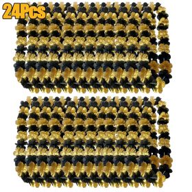 24 Pieces Black Golden Flower Leis Exquisite Artificial Flowers Neck Loop (Option: W13471061)
