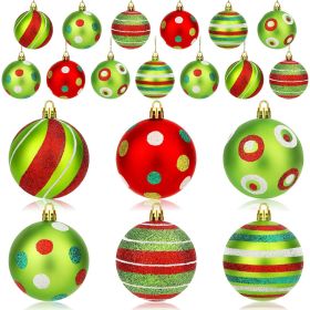 24PCS Christmas Ball Ornaments, Hanging Balls Red And Green Christmas Tree Pendants For Xmas Tree Home Decor Party Holiday Wedding Anniversary DI (Option: 8912533N)