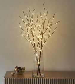 Willow Branch Lights, Soft-light Festive Decorative Ambient Lights, A Must-have For Social Media Photos In Bedrooms And Living Rooms, Creating A (Option: 100 LED Beads)