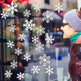 5 Sheets White Snowflake Static Sticker (Option: W13278817)