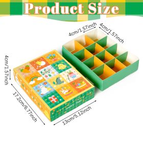 15 Pieces Spring Theme Party Favor Treat Boxes Cute Bunny Carrot Bird Pattern Candy Chocolate Box DIY Holiday Advent Calendar Gift Boxes For Spri (Option: Multicolor)
